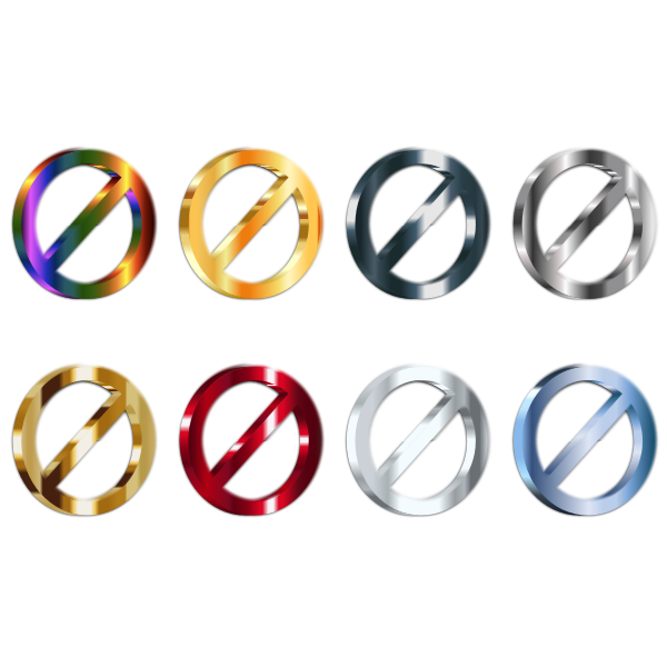 SVG 3D No Signs Shaded