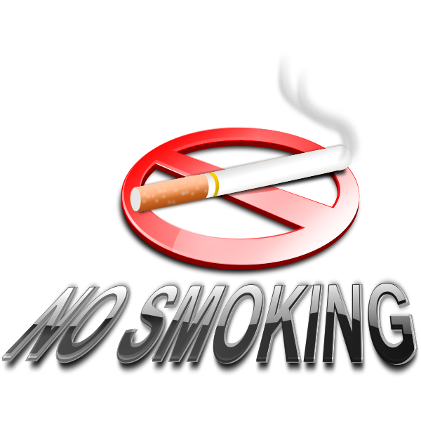 SVG 3D no smoking sign vector clip art