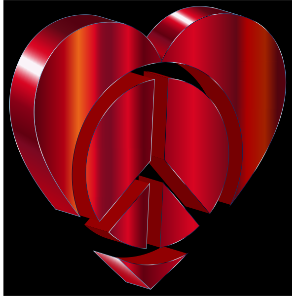 SVG 3D Peace Heart