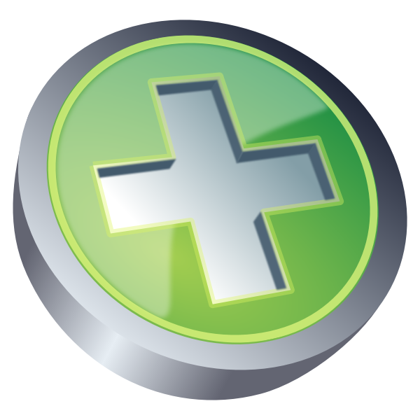 SVG 3D plus token vector image