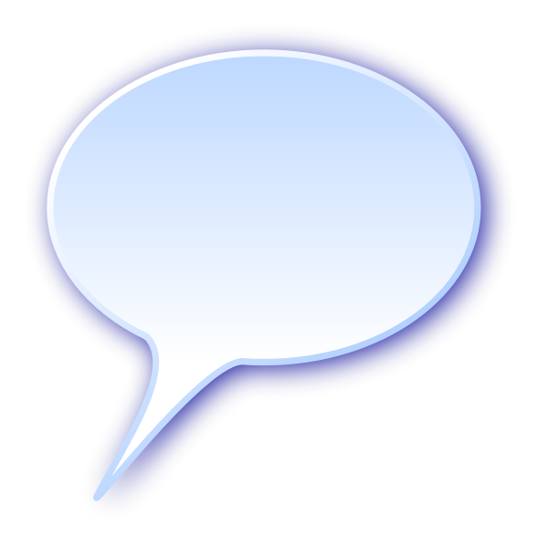 SVG 3D rounded speech bubble vector image