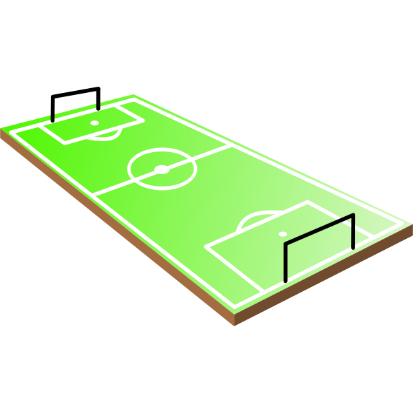 SVG 3D soccer field vector image