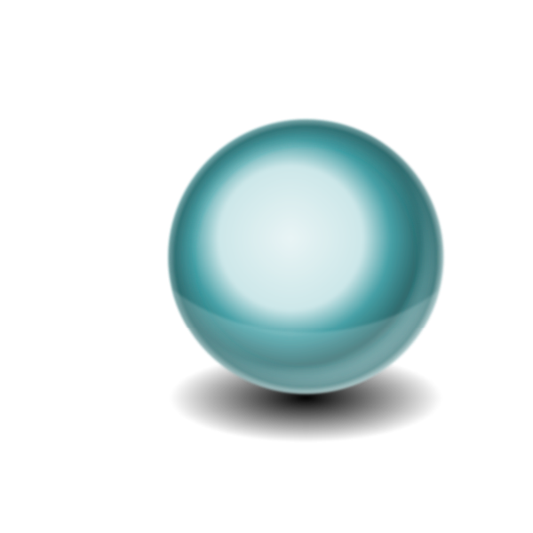 SVG 3D sphere with reflection vector image