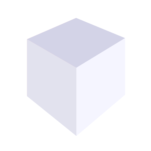 SVG 3D white box vector clip art