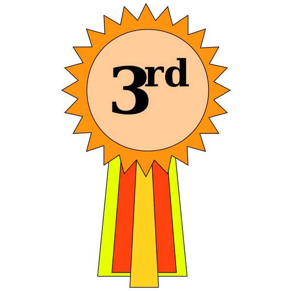 SVG 3rd place ribbon