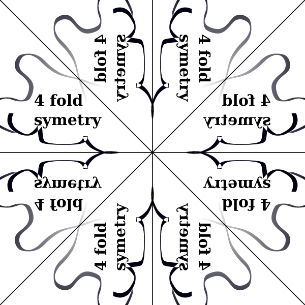 SVG 4 fold symmetry vector illustration