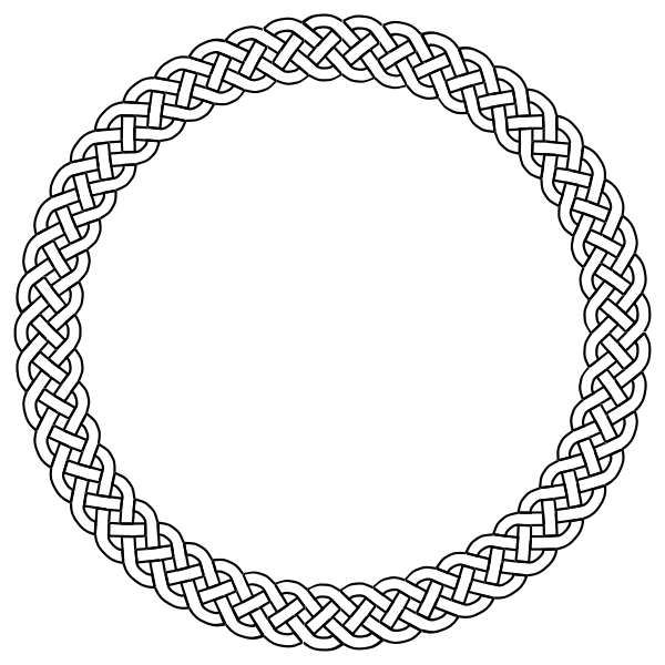 SVG 4-plait border circle