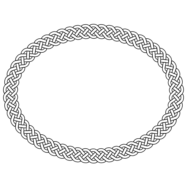 SVG 4-plait border oval