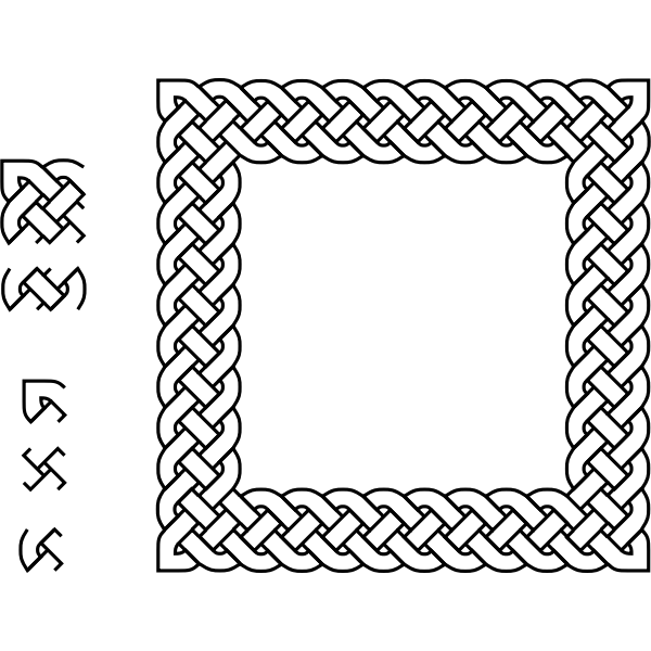 SVG 4 plait border square