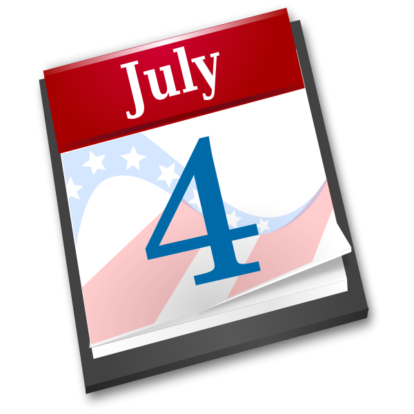 SVG 4th July Calendar