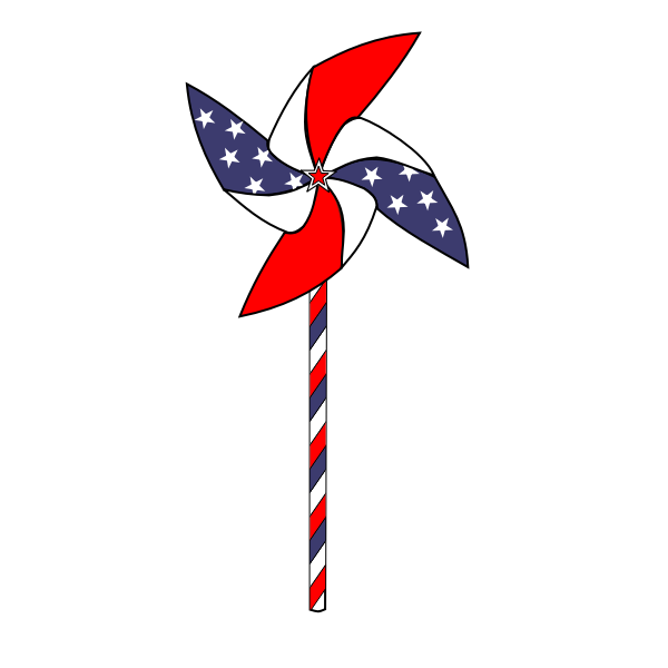 SVG 4th July Pinwheel Animation