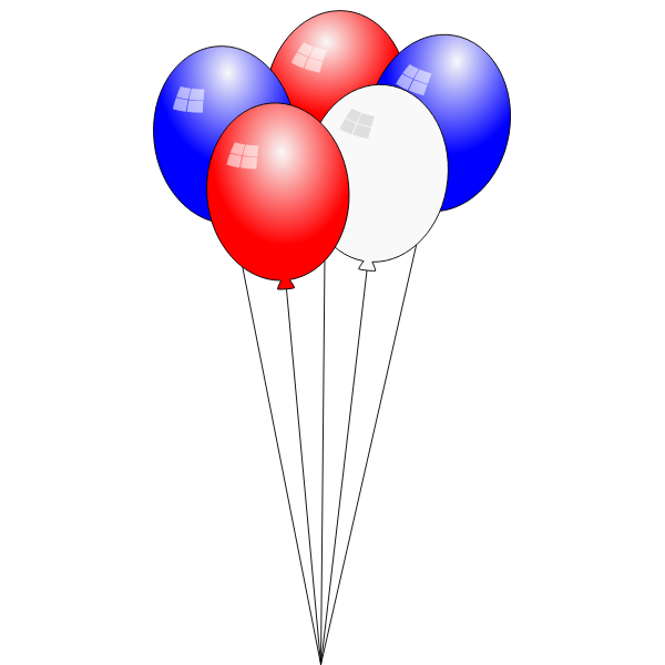 SVG 4th of July balloons