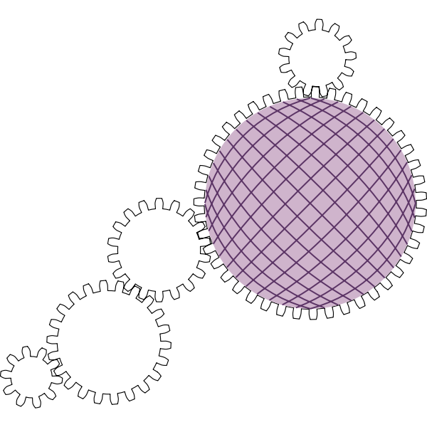 SVG 5 cogs