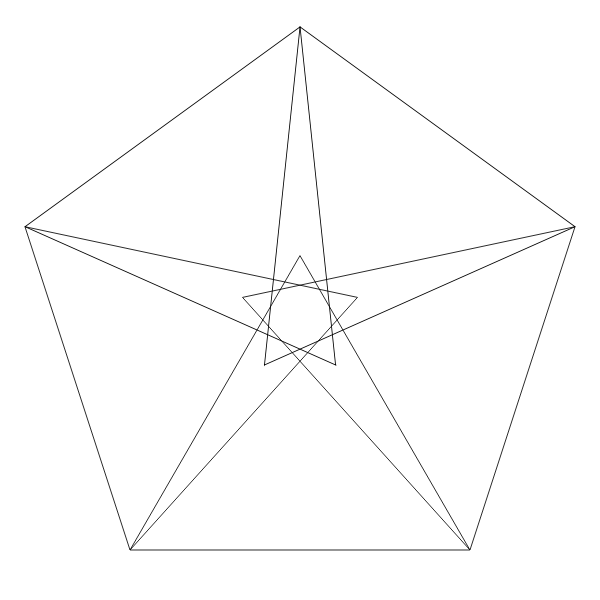 SVG 5 overlapped triangles