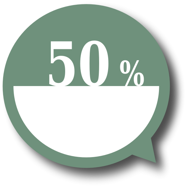 SVG 50 percent price label vector image
