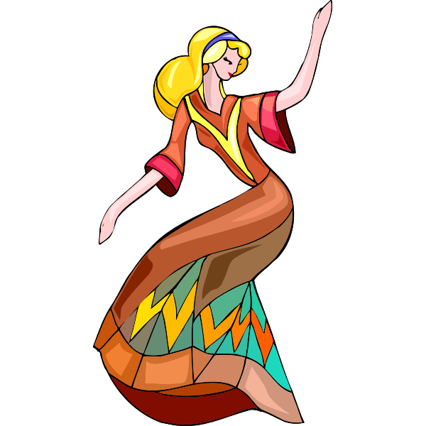 SVG 50s partying lady