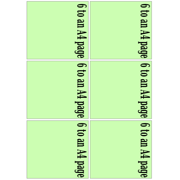 SVG 6 to A4 page template