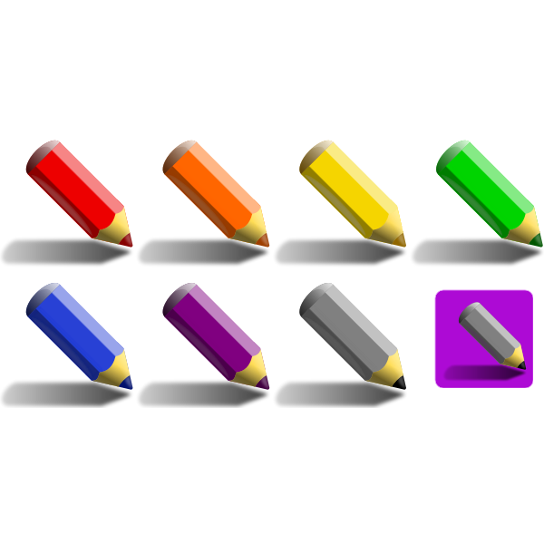 SVG 7 color pencils
