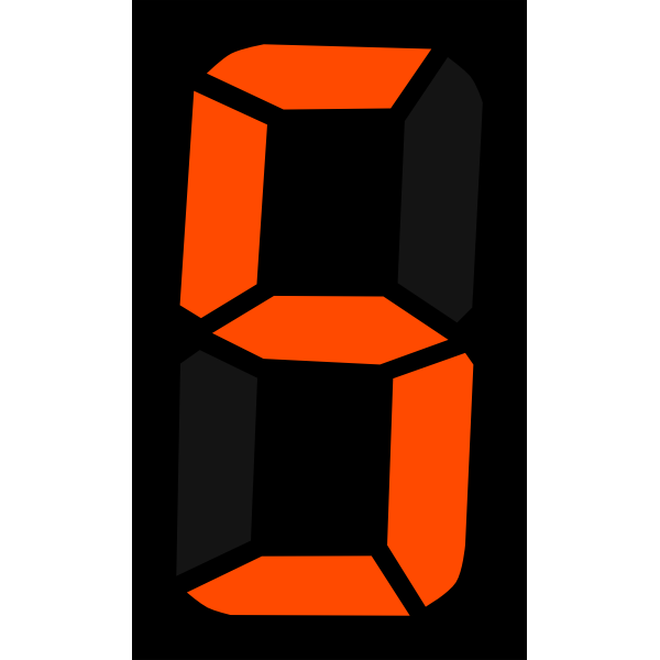 SVG 7 segment display - 5