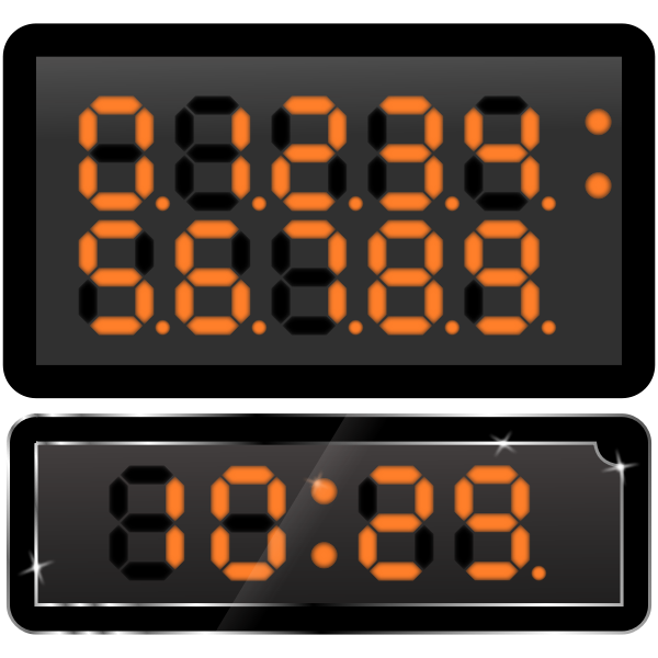 SVG 7-segments clock