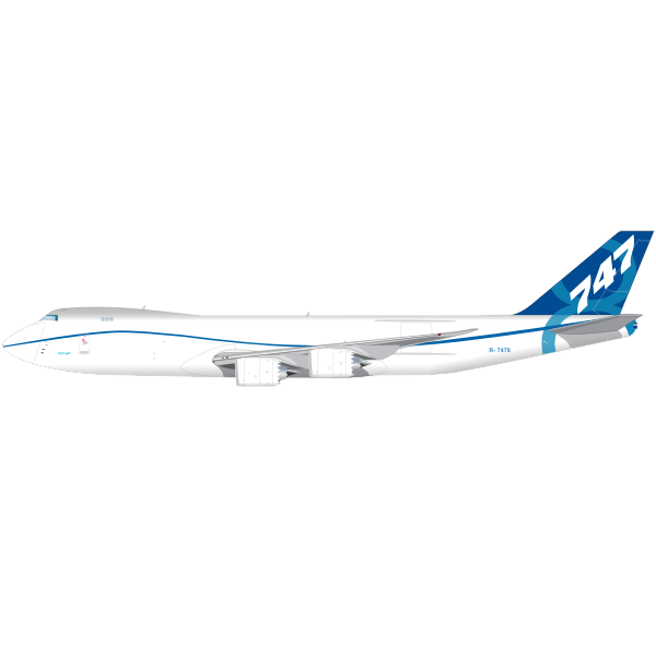 SVG 747 jet airplane