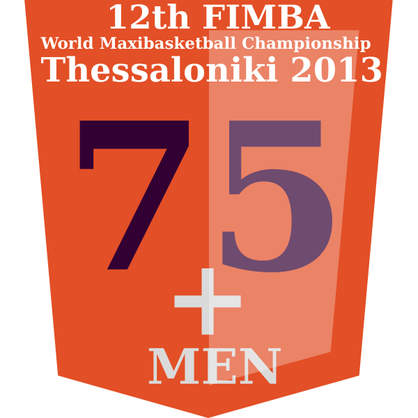 SVG 75 FIMBA championship logo idea vector image