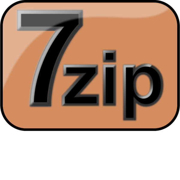 SVG 7zip Glossy Extrude Brown