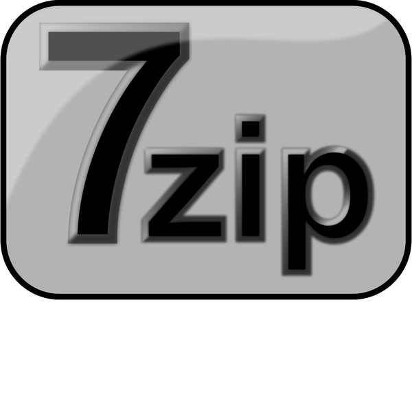 SVG 7zip Glossy Extrude Gray