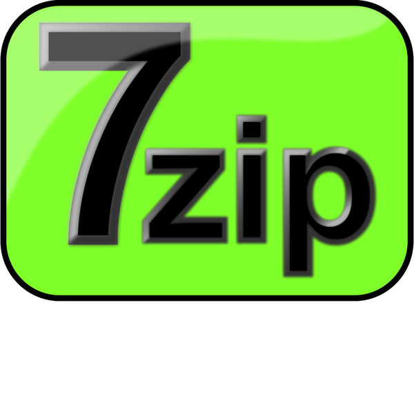 SVG 7zip Glossy Extrude Green