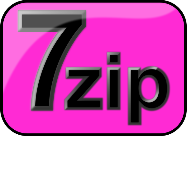 SVG 7zip Glossy Extrude Magenta
