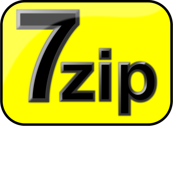 SVG 7zip Glossy Extrude Yellow