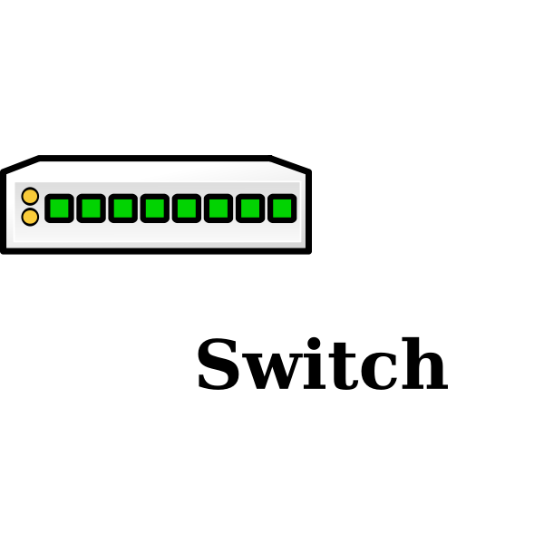 SVG 8-port switch icon