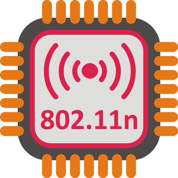 SVG 80211n WiFi chipset stylized icon vector drawing