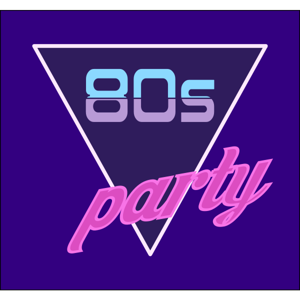 SVG 80s party ad