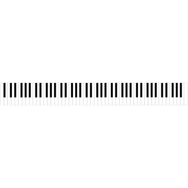 SVG 88-key piano keyboard vector image