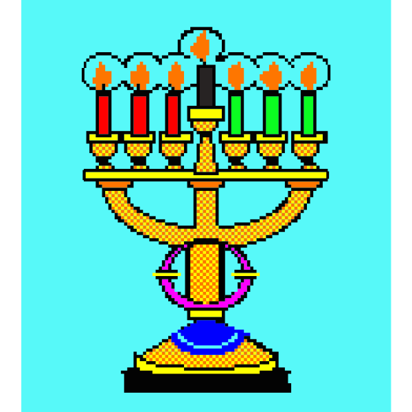 SVG 8bit kwanzaa