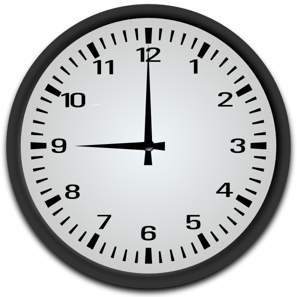 SVG 9 o clock