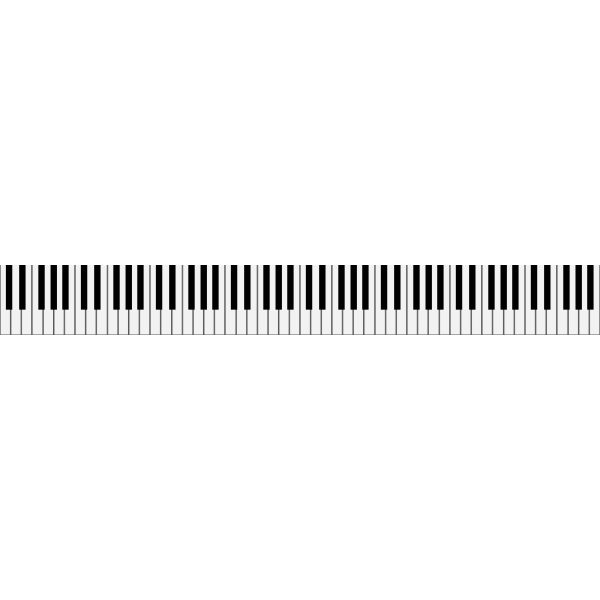 SVG 96-key piano keyboard vector clip art
