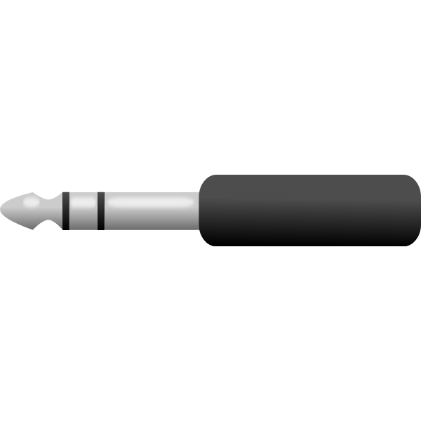 SVG A 14 inch two-contact phone connector vector drawing