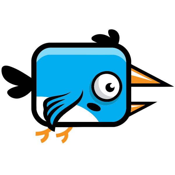 SVG A bird from a cartoon