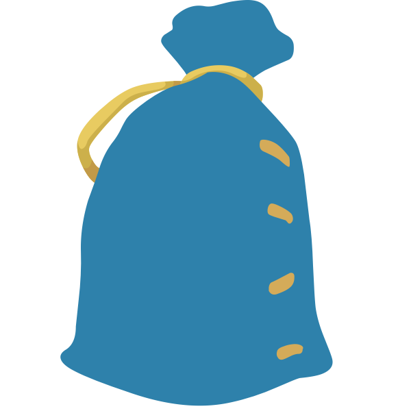 SVG A blue sack