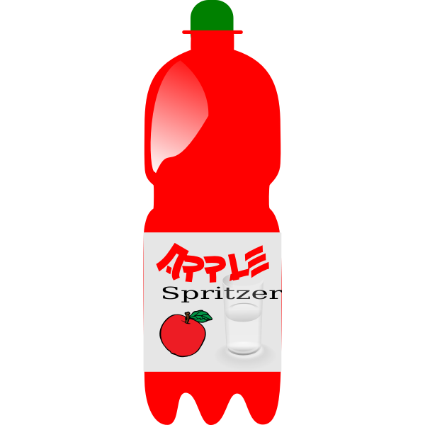 SVG A bottle of apple spritzer vector drawing