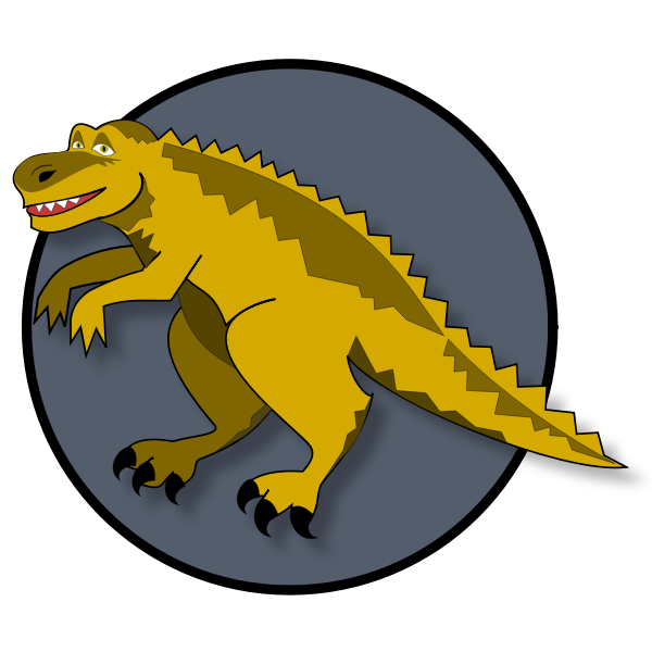 SVG A Cartoon Dinosaur