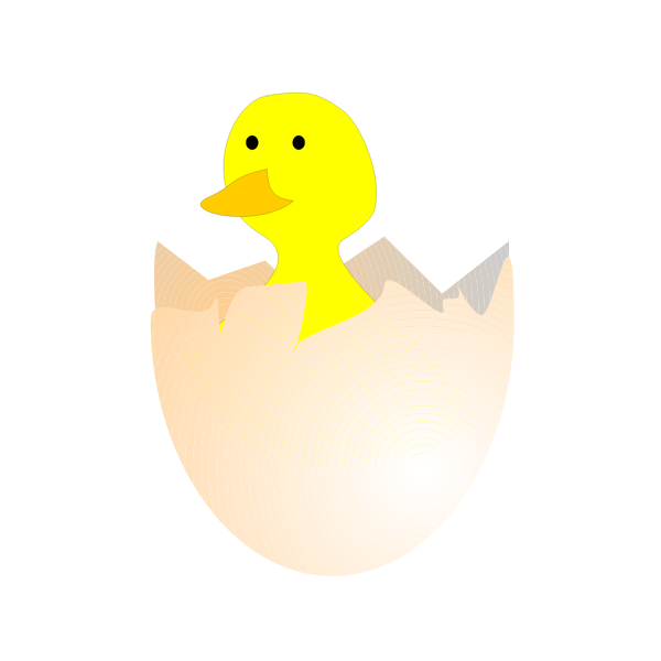 SVG A chick silhouete