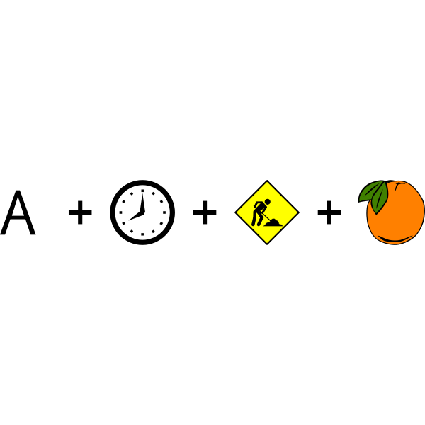 SVG A Clockwork Orange movie rebus vector image