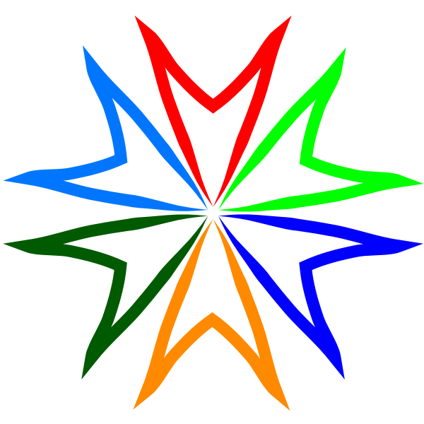 SVG A colorful star