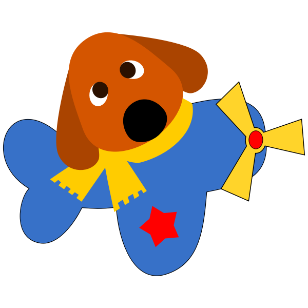 SVG A dog in a plane