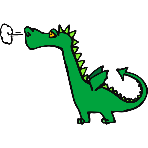 SVG A dragon with wings