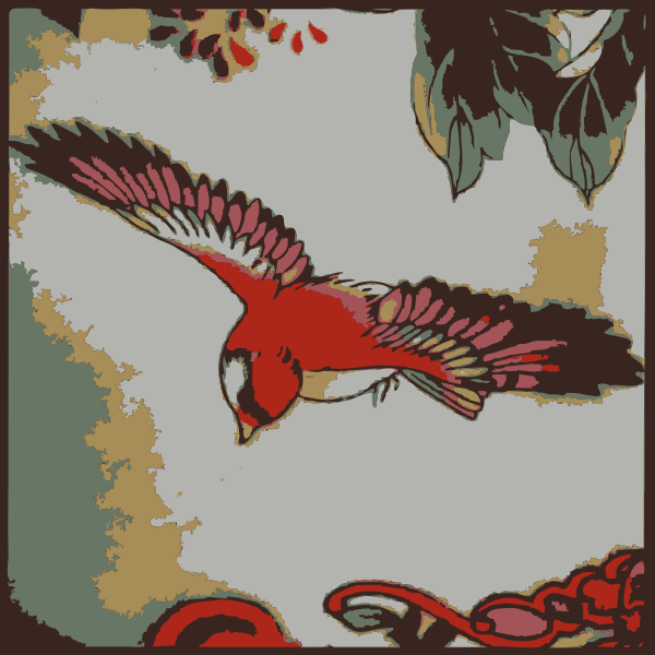 SVG A found bird Chinese calligraphy style
