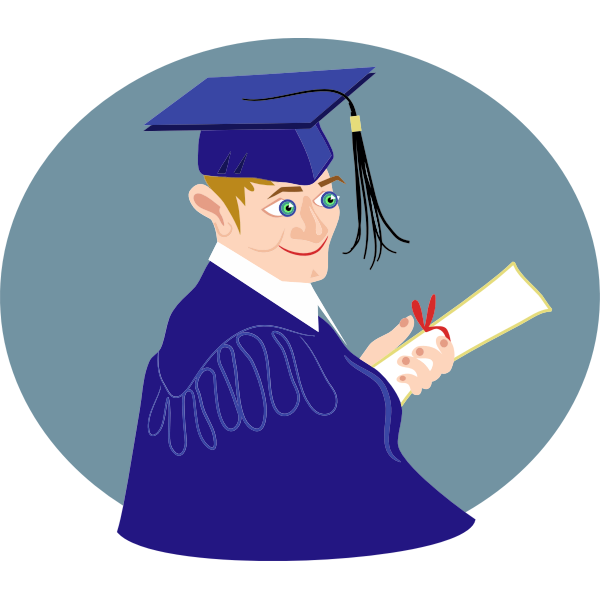 SVG A graduate in uniform